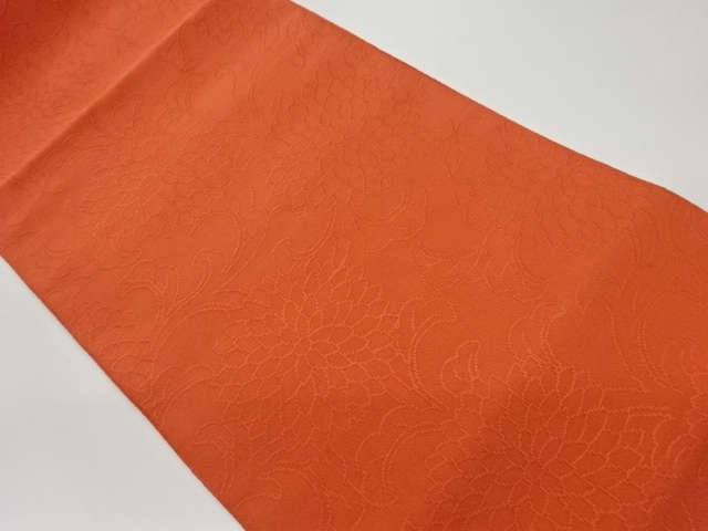 JAPANESE KIMONO / VINTAGE NAGOYA OBI / TSUZURE / WOVEN KIKU ARABESQUE